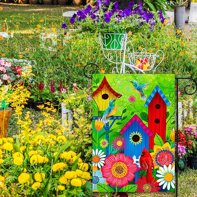 spring summer Fall sunflower garden flags for outside, Seasonal Farmhouse Yard Flags for Outside decoration