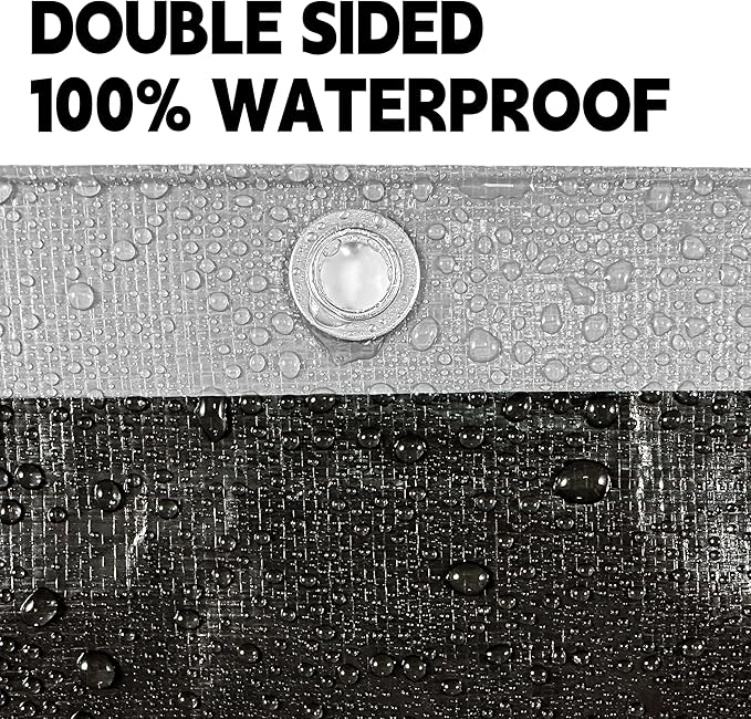 Tarp Heavy Duty 20x30ft Waterproof Tarps,10mil Uv Resistant,Multipurpose Silver/Black Tarps for Cars,Camping,Roof,Ship,Garden.by-MVPNET