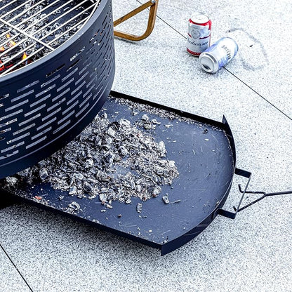 32" Wood Burning Fire Pits with Grill & Lid, Fire Pit Table for Outside with Waterproof Cover & Fire Poker, Outdoor Firepit with Functions for BBQ,Table and Bonfire