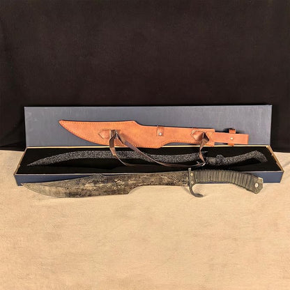SV Handmade cast Manganese Steel Chopping Blade Sword, Full Tang, Outdoor, Hunting, Camping, Hiking, Survival, with Protective Cover, Multiple Styles to Choose from