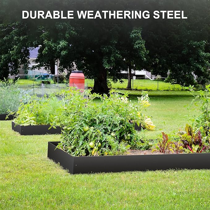 Landscape Edging - 39 Inch x 6 Inch Garden Border, 6PCS, Black Lawn Edge for Garden Yard