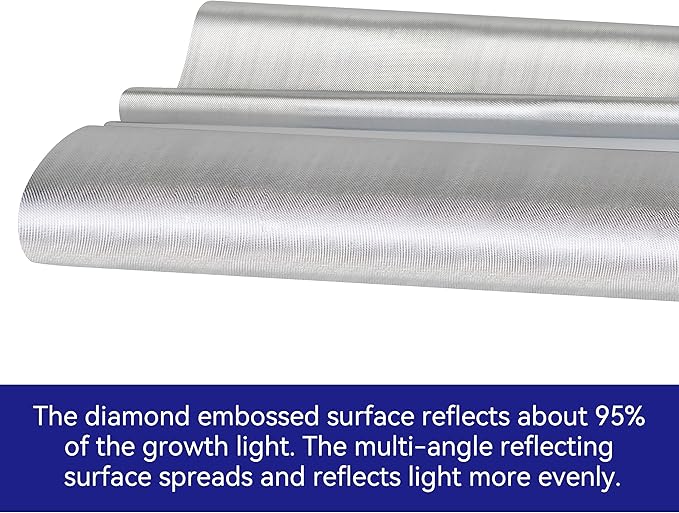 TEXALAN(R) Diamond Film Foil Roll Highly Reflective Mylar Film Roll for Grow Room 4X50FT 6 Mil
