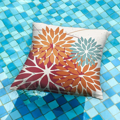 DFXSZ Outdoor Throw Pillow Covers 20x20 Inch Set of 2 Waterproof Spring Summer Geometric Elegant Burnt Orange Outdoor Pillow Covers for Patio Funiture Garden Couch 168D20