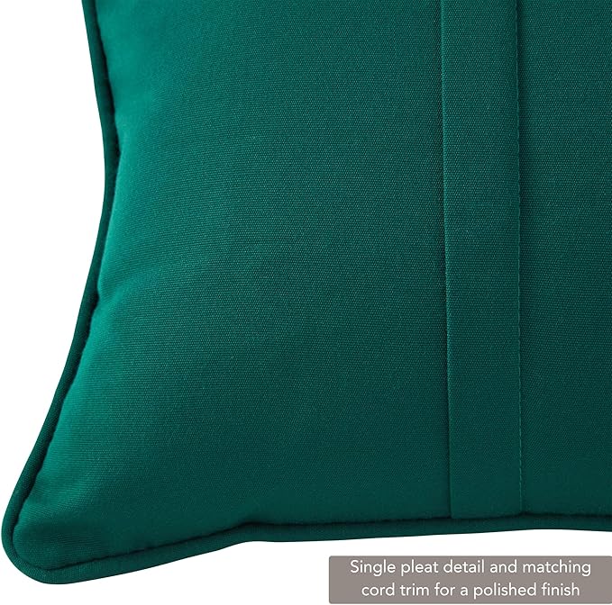 Greendale Home Fashions Sunbrella 21" x 14" Rectangle Outdoor Throw Pillow with Removable Cover (Set of 2), Canvas Forest 2 Count