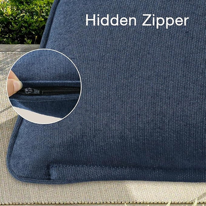 Sunbrella Decorative Outdoor Water Repellent Throw Pillows with Inserts, Set of 4, 18" x18" Pillows for Patio, Backyard, Bed, Couch, and Patio Furniture, Specrtum Indigo