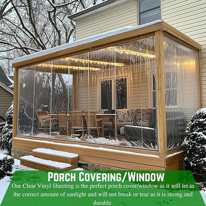 Farm Plastic Supply - Window Covering - 15 Mil - Window Covering, Window Cover, Porch Cover, Porch Screen, Storm Window, Plastic Cover (4.5' x 3.5')