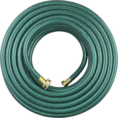 PVC Garden Hose 1/2 Inch Green Heavy Duty Water Hose with Solid Brass Fittings,No Leaking, Flexible,for outdoors,Lawns,Patio (75 FT, Green, Brass Fittings)