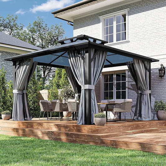 12 Ft. W X 12 Ft. D Aluminum Patio Hardtop Gazebo