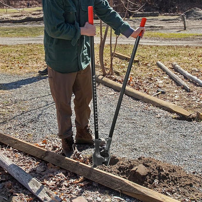 Post Hole Digger Heavy Duty Manual Hole Digger with Scale Mark for Digging,58 inches