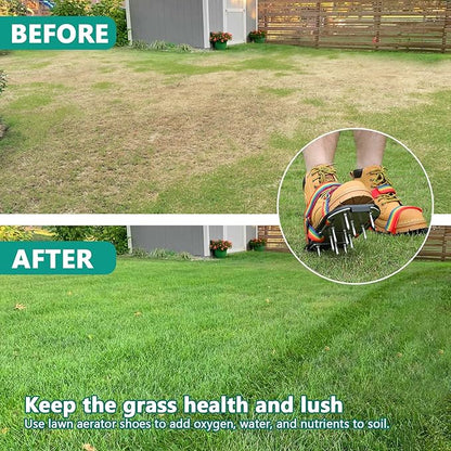 Lawn Aerator Shoes for Grass - Pre-Assembled Grass Aerator Shoes for Lawn - Soil Yard Aerator Tool for Aerating Patio Garden, Colorful