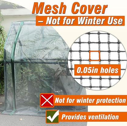 Gardzen Mini Greenhouse with Mesh Cover, Portable Outdoor Greenhouse, Enhanced Ventilation, Ideal for Spring, Summer & Fall 36.2"(L) x53.3(W) x66.1(H)