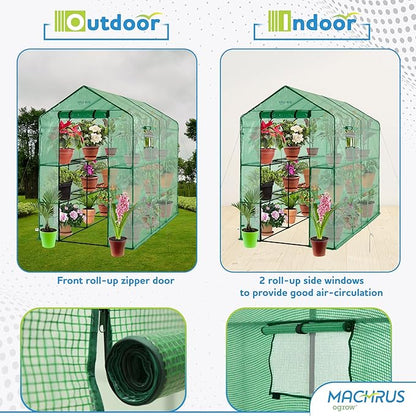 Machrus Ogrow Greenhouse Kit, Multiple Sizes - Green House, Small Greenhouses Outside, Kit Small Greenhouses Outdoors, Mini Greenhouse Outdoor.