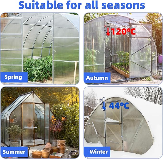Pack 5 Polycarbonate Greenhouse Panels,Twin-Wall Polycarbonate Sheet 4' x 2' x 0.1'',Clear Polycarbonate Sheets for Greenhouse, Patio, and Roof Panels