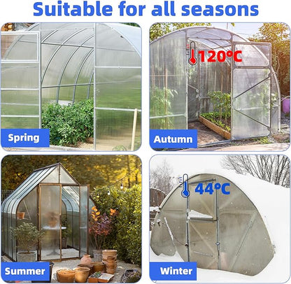 Pack 5 Polycarbonate Greenhouse Panels,Twin-Wall Polycarbonate Sheet 4' x 2' x 0.1'',Clear Polycarbonate Sheets for Greenhouse, Patio, and Roof Panels
