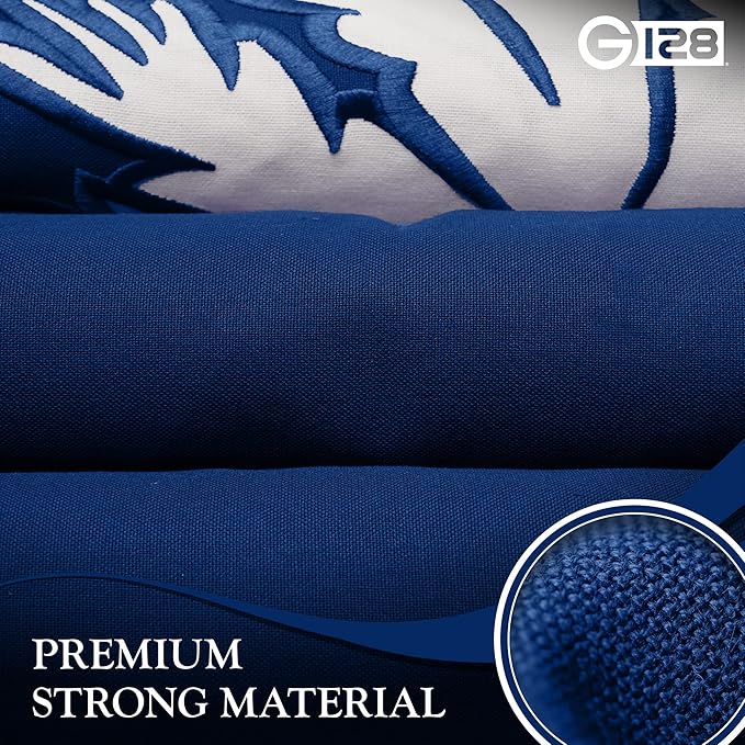 G128 South Carolina SC State Flag | 2.5x4 Ft | StormFlyer Series Embroidered 220GSM Spun Polyester | Embroidered Design, Indoor/Outdoor, Brass Grommets, Heavy Duty, All Weather