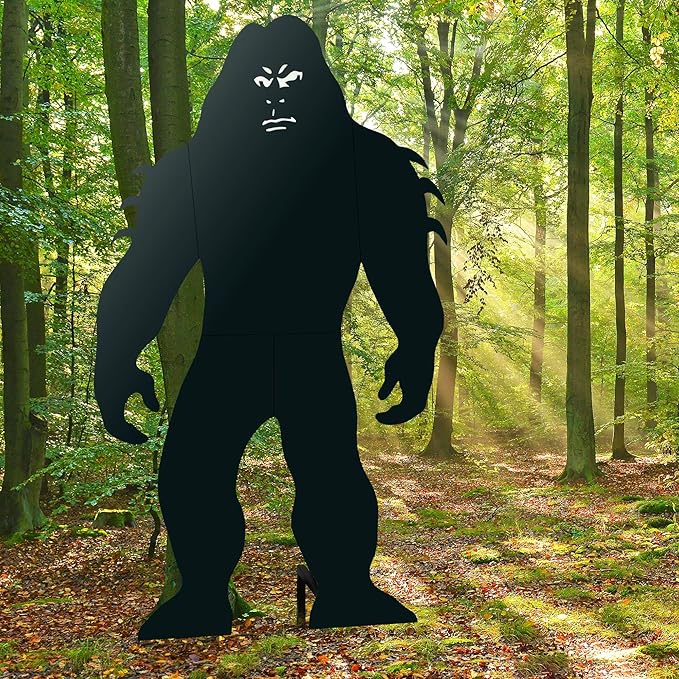 7.4Ft Tall Bigfoot Metal Outdoor Decor Big Foot Sasquatch Gifts for Men/Women/Dad Unique Bigfoot Silhouette Statues Perfect for Patio and Lawn Decor, Garden Decor, Yard Art, Yard Display