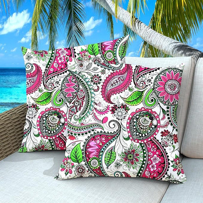 Outdoor Pillows Set of 2, 20''×20''Waterproof Throw Pillow for Patio Furniture, Feathers and Down Filled Outside Decorative Pillows Inserts for Garden, Porch Swing, Couch and Sofa