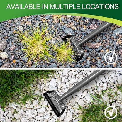 Walensee Hula Hoe Garden Tool, Weed Hoe,Stirrup Hoe with 14 Inch Scuffle Loop, Sharp Durable Metal Hand Grass Scraper,Rake for Indoor & Greenhouse,Gift,U Shaped Soil Cultivator,Mini,Grey