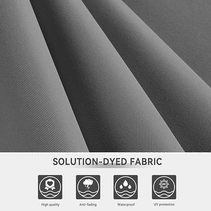 10 X 13 FT Cantilever Outdoor Patio Umbrella with Base Included Large Heavy Duty 360° Rotation Double Top Offset Rectangular Umbrellas with Led Lights for Backyard Outside Deck,Grey
