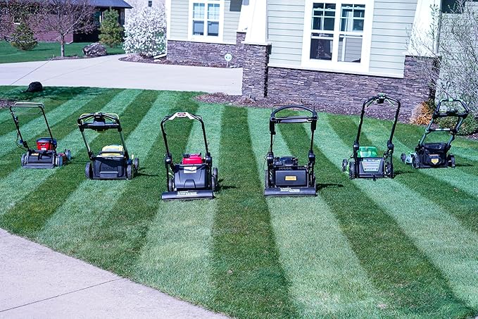 Lawn Striping System – UNIVERSAL FIT - Works with Most 20”-22” Gas & Battery Residential Walk-Behind Mowers (Mounting Brackets for over 40 Major Brands Included in Box – See List Below)