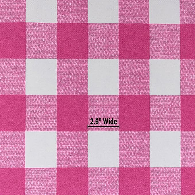 RSH DECOR: Square Throw Pillows Set of 2 | 20” x 20” | All-Weather Spun Fabric | Water and Fade-Resistant | Outdoor Accent Pillows for Patio Furniture | Classic Pink Buffalo