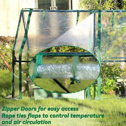 Gardzen Mini Greenhouse, Portable Cold Frame Green House Indoor Outdoor, Small Greenhouse for Seed Starting & Plant Protection, 71.7"(L) x36.2(W) x42.5(H)