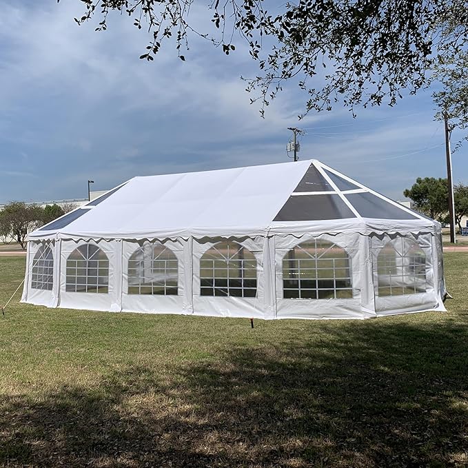 DELTA 40'x21' PVC Marquee Tents for Parties, Large Party Tent, Outdoor Wedding Tent, Heavy Duty Fire Retardard Waterproof Canopy, Carpas para Fiestas,Outdoor Event + 6 Storage Bags