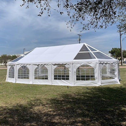 DELTA 40'x21' PVC Marquee Tents for Parties, Large Party Tent, Outdoor Wedding Tent, Heavy Duty Fire Retardard Waterproof Canopy, Carpas para Fiestas,Outdoor Event + 6 Storage Bags