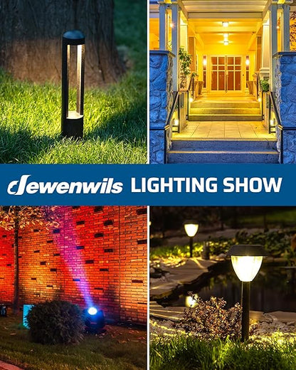 DEWENWILS 300W Low Voltage Landscape Transformer, 120V AC to 12V DC, Outdoor Landscape Lighting Transformer with Remote, Photocell Sensor & Timer, Weatherproof for Garden Spotlights Pathway Lights
