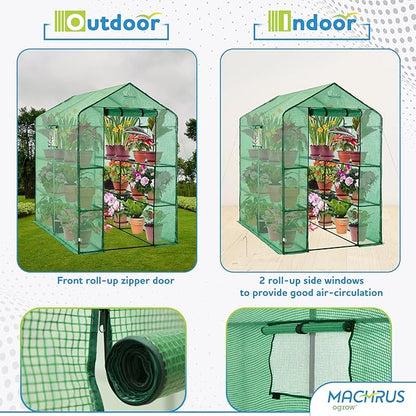 Machrus Ogrow Greenhouse Kit, Multiple Sizes - Green House, Small Greenhouses Outside, Kit Small Greenhouses Outdoors, Mini Greenhouse Outdoor.