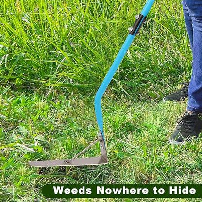 sancat Weed Cutter,Weeder with Double-Edged 304 Stainless Steel Sharp Blade, Manual Weed wracker, Long Sickle with 41’’ Soft Rubber Handle, Garden Tool for Grass