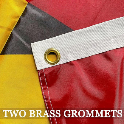 Big Maryland State Flag 3x5 Outdoor Double Sided- 3Ply 240D 4 Rows Stitched- MD State Flag- UV Fade Resistant With Canvas Header & 2 Brass Grommets