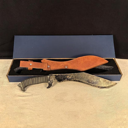 SV Handmade cast Manganese Steel Chopping Blade Sword, Full Tang, Outdoor, Hunting, Camping, Hiking, Survival, with Protective Cover, Multiple Styles to Choose from