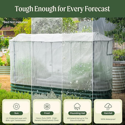 Vego garden Frost Greenhouse Cover System for 2.0' x 8.0' (9 in 1) Garden Bed(No Frame)