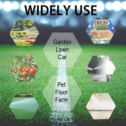 PVC Garden Hose 1/2 Inch, Flexible Water Hose with Male and Female Fittings, No Leaking, Heavy Duty, for Household, Outdoors, Lawns, Patio (2 FT, Blue, Plastic Fittings)