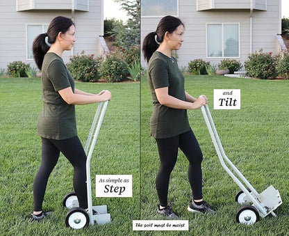 Step 'N Tilt Core Lawn Aerator Version 4 Kit (4.5 Inch Extra Long Coring Tines with Soil Core Container)