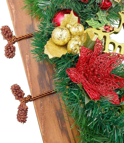 Shappy 12 Pieces Christmas Garland Banister Ties Christmas Decorative Reusable and Flexible Twist Ties for Garland, Banister Home Decoration (Brown)