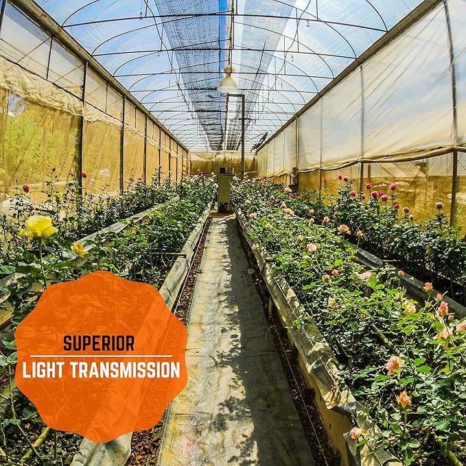 Farm Plastic Supply - Clear Greenhouse Plastic Sheeting - 6 mil - (25' x 9') - 4 Year UV Resistant Polyethylene Greenhouse Film, Hoop House Green House Cover for Gardening, Farming, Agriculture