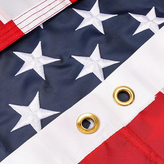 American Flags for Outside 2x3 Ft; American Flags 2x3 Outdoor Heavy Duty. Durable 250D Polyester US flags with Premium Embroidered Stars, Sewn Stripes, Brass Grommets, and Vibrant Colors.