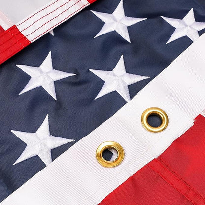 American Flags for Outside 2.5x4 Ft; American Flags 2.5x4 Outdoor Heavy Duty. Durable 250D Polyester US flags with Premium Embroidered Stars, Sewn Stripes, Brass Grommets, and Vibrant Colors.