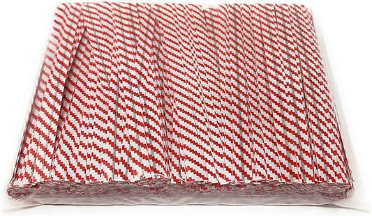 4" Length Twist Ties, 500 Red White Plastic Coated, No Rip, Paper Ties Cello General Use, Party Favor Treat Bags, Small Orders Packaging, Closures to Secure Your Product (500 Red White)