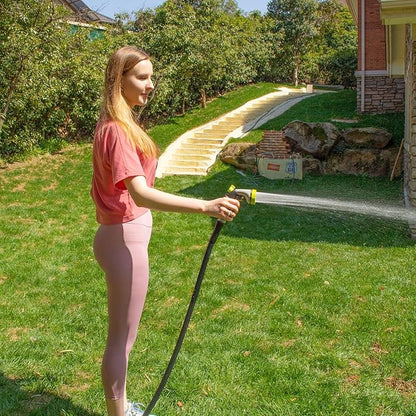 Fevone Garden Hose 75 ft., Lightweight Hybrid Water Hose, Flexible and Durable, Leak-Free Connections