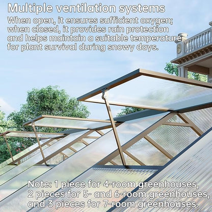 CQZY 8x14 FT Greenhouse for Outdoors,Walk-in Greenhouse for Outdoors,Dark Gray