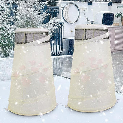 20" x 13" x 9" Pop Up Rose Cones for Winter Protection, Winter Rose Collars Protective Cover, Freeze Protection Roses Bush Cover for Protecting Against Frost Wind and Animals Eating