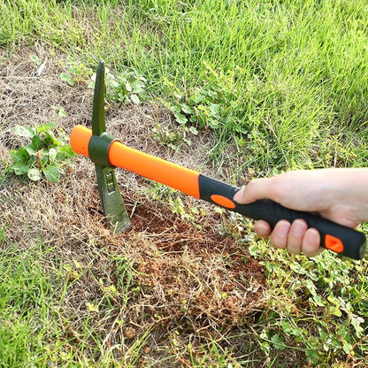 Lothee 8 Pcs Pick Mattock Hoe 15 Inch Heavy Duty Forged Garden Pick Axe with Rubber Non-Slip Handle Weeding Mattock Hoe Agriculture Hand Tools for Weeding Cultivating Camping or Prospecting