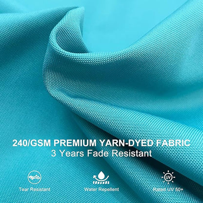 PURPLE LEAF 10' X 13' Patio Umbrella Outdoor Rectangle Umbrella Large Cantilever Umbrella Windproof Offset Heavy Duty Sun for Garden Deck Pool Patio, Turquoise Blue