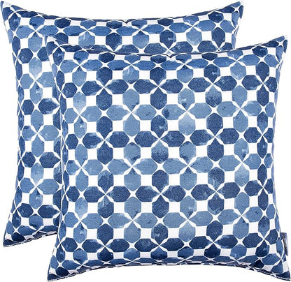 JMGBird Outdoor Pillows Waterproof Set of 2 Outdoor Throw Pillows with Insert Included Pillow 18×18 Inch Patio Pillow for Furniture