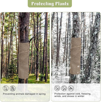 Svepndic 40in x 29ft Multipurpose Natural Burlap Fabrics Tree Wraps Rolls Tree Trunk Protectors,Gardening Burlap Rolls for Decorations, Weddings,Landscaping,Home