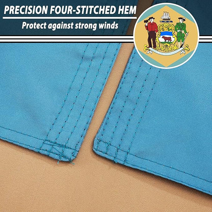 FLAGWIN Delaware Flag 3x5 FT - 3 Ply Double Sided Polyester Delaware State Flag with Brass Grommets - Vivid Color and Fade Proof State of Delaware Flags 3x5 Outdoor