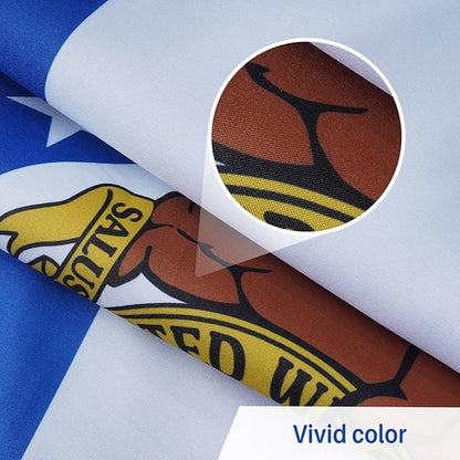 AMZFLAG Missouri Flag 3x5 Feet Outdoor 3 Ply Polyester Missouri State Flags MO Double Sided, Vivid Color Heavy Duty State of Missouri Flags with 2 Brass Grommets